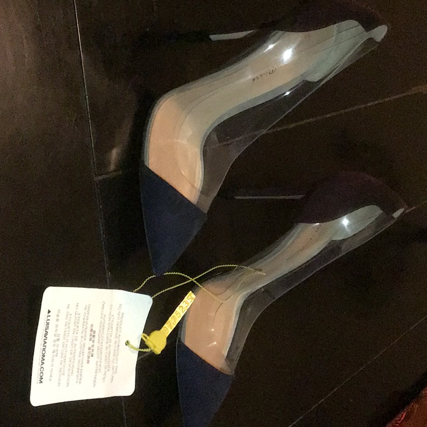Brand New Gianvito Rossi Plexi And Suede Pumps